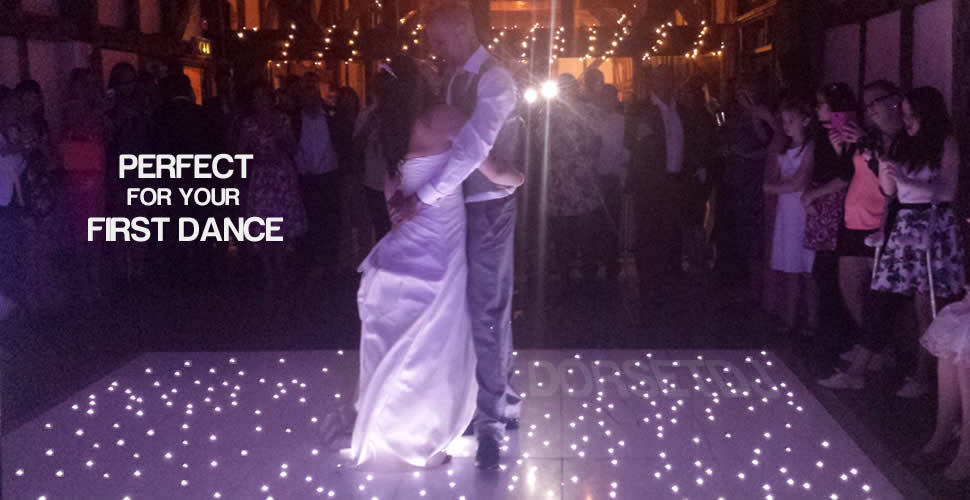 white starlit led dance floor