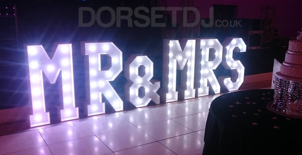 MR and MRS Light up Letters